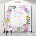 Lilac Pumpkin First Birthday Backdrop, Fall Baby Shower Banner