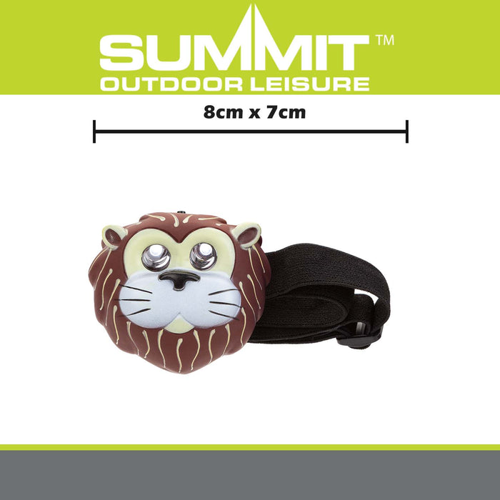 Lion Head Torch  Brown - 8cm x 7cm