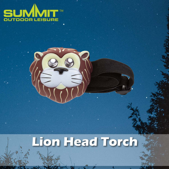Lion Head Torch Good for Days Out Brown - 8cm x 7cm