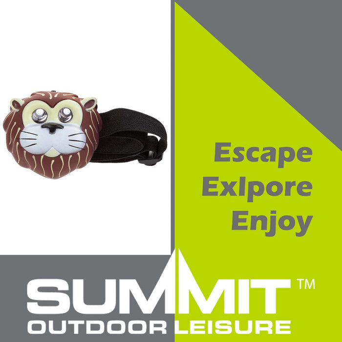 Lion Head Torch  Brown - 8cm x 7cm