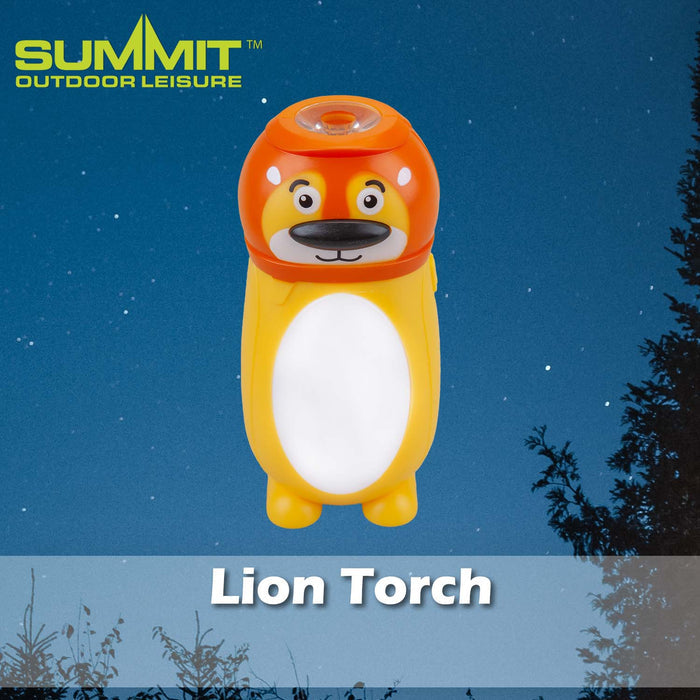 Lion Torch Good for Days Out Orange - 12cm x 6cm