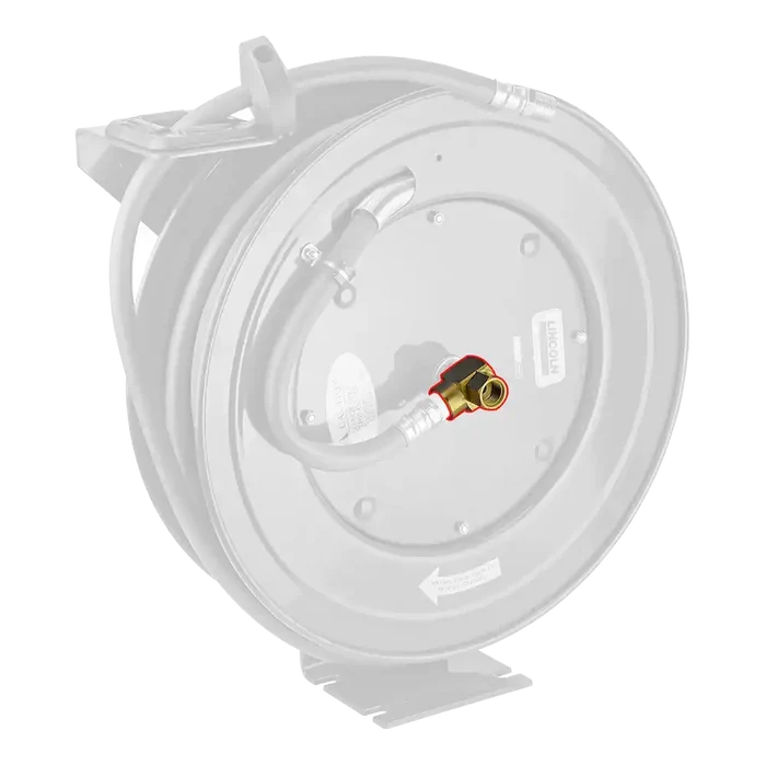 Brass elbow fitting for Lincoln 279135 hose reel swivel connection