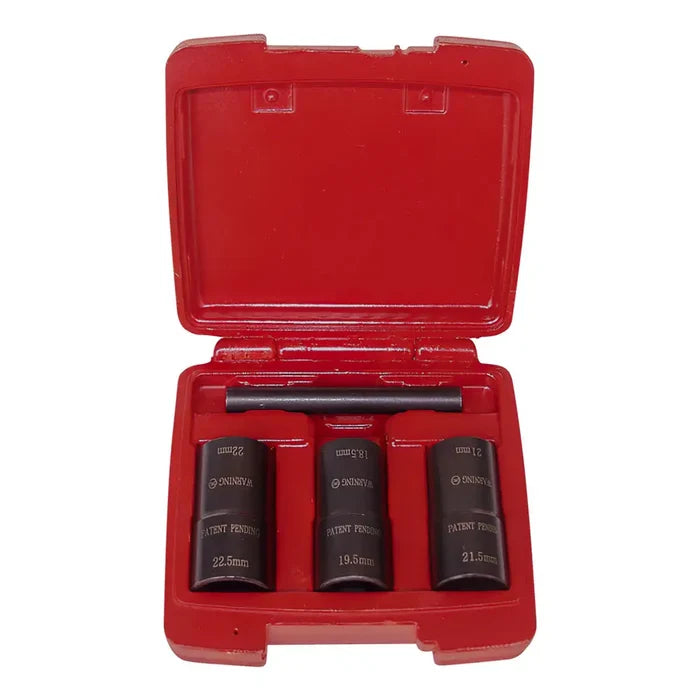 LTI 1/2″ Dr. Flip Socket Lug Nut Removal Kit w/ Punch 4-Pc -