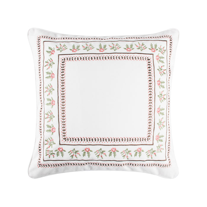 Maileen Dusty Rose Embroidered Pillow