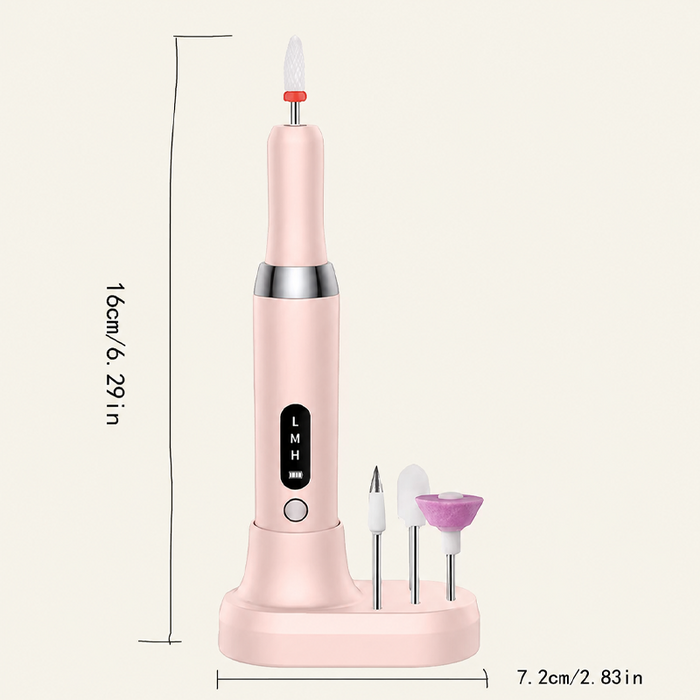 💅🔋 Manicura eléctrica inalámbrica con base de carga: ¡disfruta de una manicura profesional en casa! | Portátil, funciona con pilas, lista para usar en cualquier momento ✨-ES