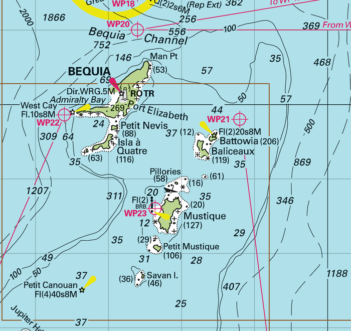 Martinique to Grenada Chart Blanket (St. Lucia, Barbados, Saint Vincent & the Grenadines) - Maritime Tribes USA