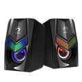 Marvo Scorpion SG-118 Gaming Speakers, Stereo Sound, USB Powered, 7 Colour RGB Lighting, 6w, 3.5mm Input, Black Wired