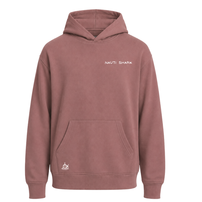 MAUVE HOODIE W/ White SURF COMPANY Design