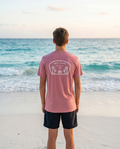 Mauve SURF COMPANY T-SHIRT - White Design