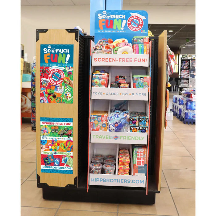 Merchandising Fixture - Corrugated So Much Fun Toy Bin Floor Display ONLY 975280 KIPP BROTHERS