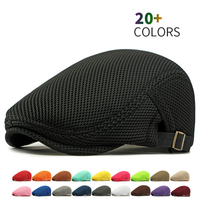 🧢 Αέρινο, επίπεδο καπέλο με ρυθμιζόμενο λουράκι – ύφασμα mesh, κλασικό στυλ καπέλου ivy 🍁-GR