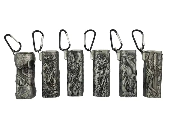 Metal Mystic Cigarette Saver with Carabineer- 6 Pieces Per Retail Ready Display 22564 SMOKEZILLA