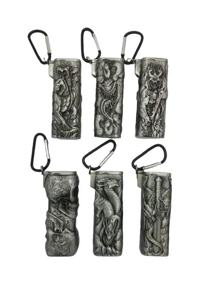 Metal Mystic Cigarette Saver with Carabineer- 6 Pieces Per Retail Ready Display 22564 SMOKEZILLA