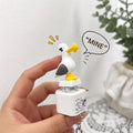 😆¡Mía de gaviota! Llavero con botón – Sonido real y luz LED-ES
