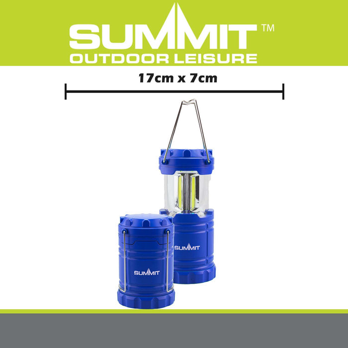 Micro COB Collapsible Lantern  Blue - 17cm x 7cm