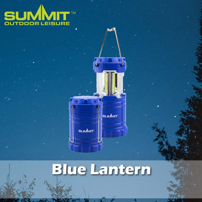 Micro COB Collapsible Lantern Good for Days Out Blue - 17cm x 7cm