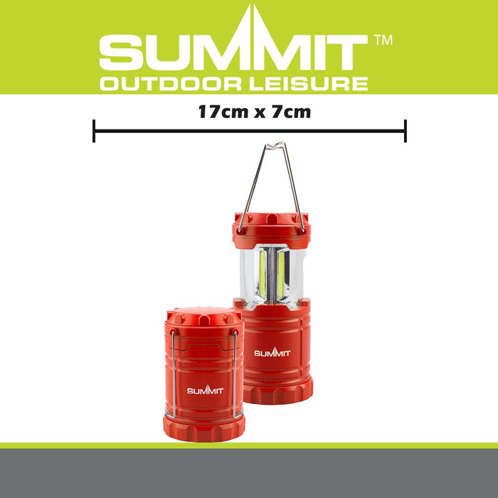 Micro COB Collapsible Lantern  Red - 17cm x 7cm