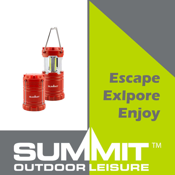 Micro COB Collapsible Lantern  Red - 17cm x 7cm