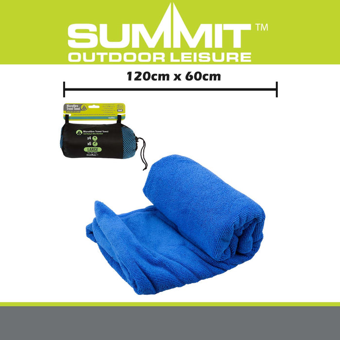 Micro Fibre Towel  Blue - 120cm x 60cm
