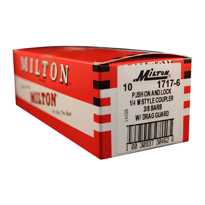Milton 3/8" Hose Barb M-STYLE Coupler (Ea.) - 1717-6