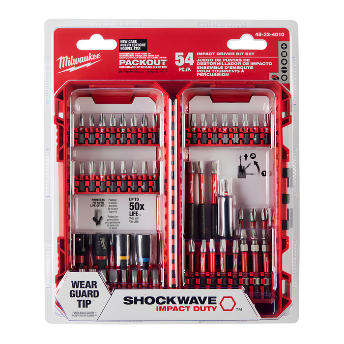 Milwaukee SHOCKWAVE Impact Duty 54PC Driver Bit Set - 48-32-4010