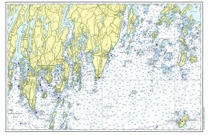 Monhegan to Pemaquid, ME Nautical Chart Placemat - Maritime Tribes USALaminated Placemat