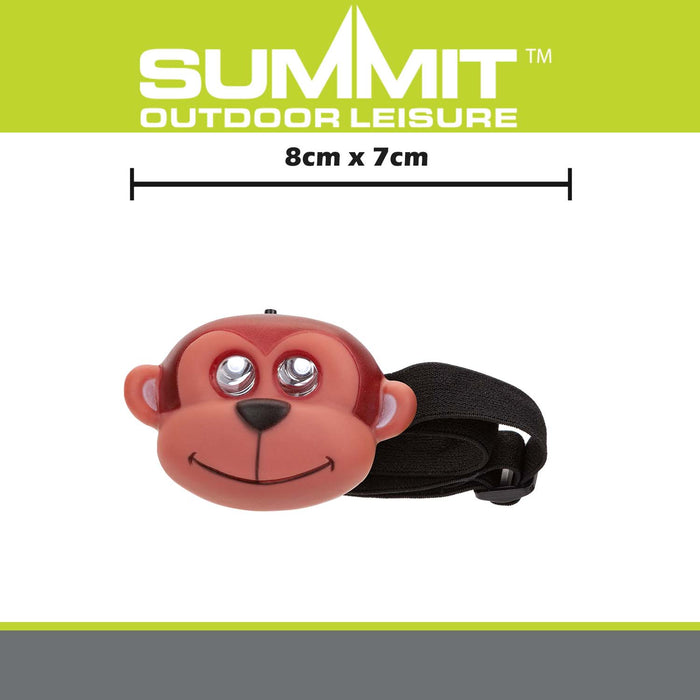 Monkey Head Torch  Brown - 8cm x 7cm