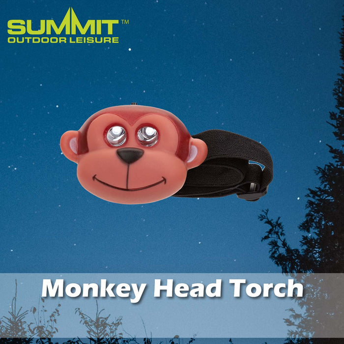 Monkey Head Torch Good for Days Out Brown - 8cm x 7cm