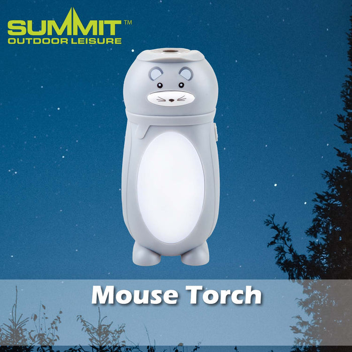 Mouse Torch Good for Days Out Grey - 12cm x 6cm