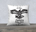 Mt. Baker LBS B&W Raven Pillow Case 18" by 18"
