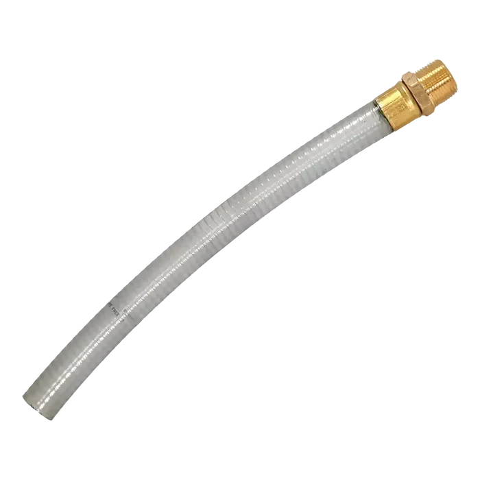 Clear flexible PVC bypass hose with brass fitting for 49A Pumps and OEM 30A‑32 replacement