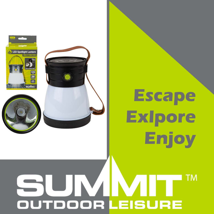 Multi Function Lantern & Spotlight  Grey - 14cm x 10cm