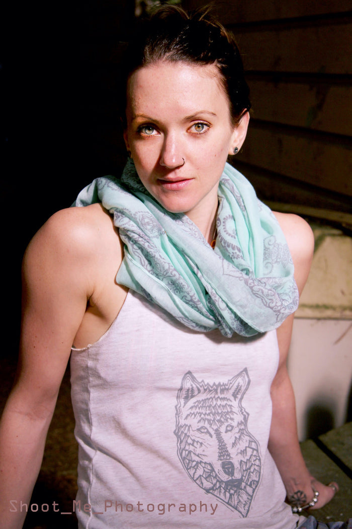 Nes<3 Women's Mountain Wolf Tank