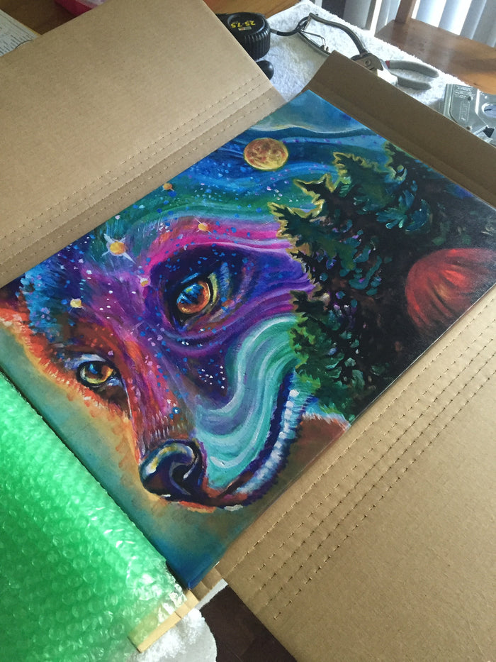 Night Fox on canvas