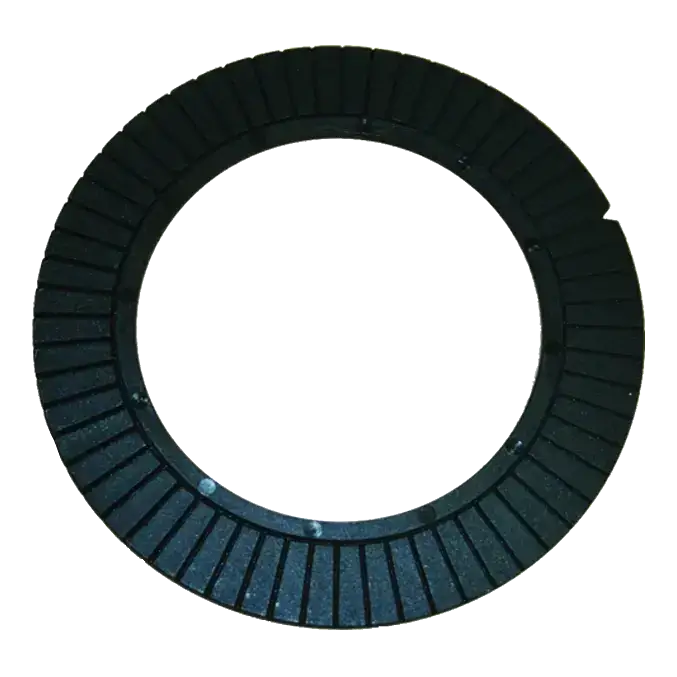 Black segmented ring rear shim from Northstar 1 Degree Rear Camber/Toe Shim series
