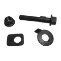 Black metal fastener set for Northstar 16mm Axis Alignment Camber Cam Bolt pair