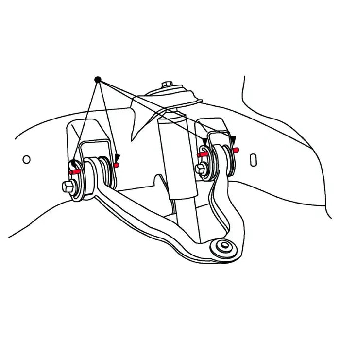 Car suspension system diagram featuring Northstar Alignment Cam Guide Pin for Cadillac/GM