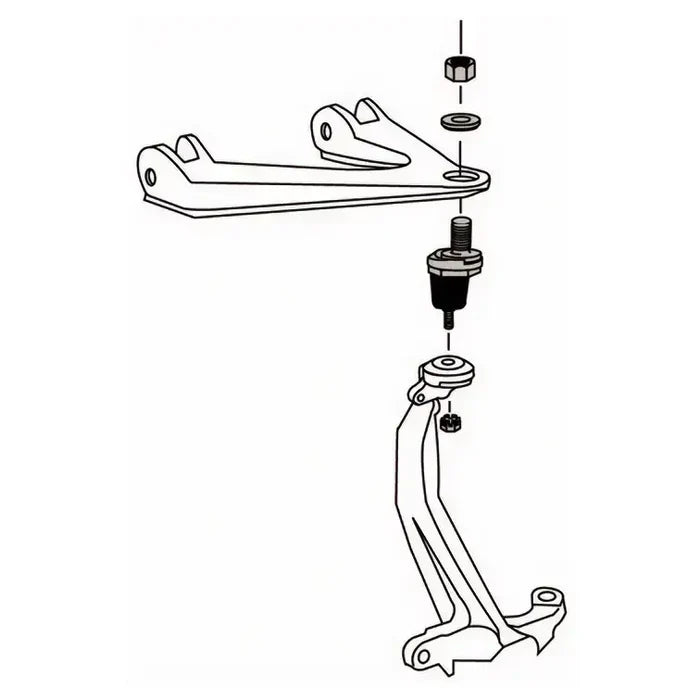 Exploded view of Northstar ball joint, control arm, and suspension components for GM trucks