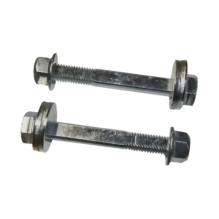Silver cam bolts with washers and nuts for Northstar Greasable 14mm Universal Cam Bolt Pair
