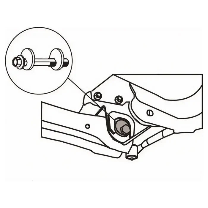 Mechanical assembly diagram of Northstar Greasable 14mm cam bolt pair