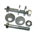 Silver-colored greaseable cam bolts and washers for Kia Northstar rear cam bolt pair