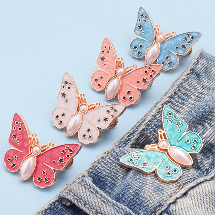 🌸🦋 Nuimama drugelio formos diržo sagtis - reguliuojama be įrankių, idealiai tinka džinsams, sijonams ir suknelėms✨👗-LT