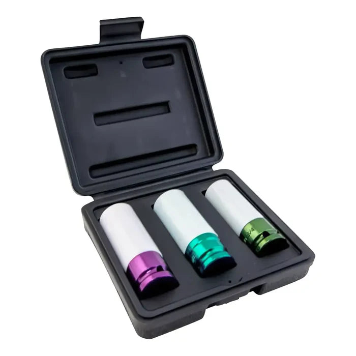 Omega 1/2 Dr. SAE Coated Impact Socket Set 3 Pcs - 83002 -