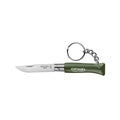 Opinel No.04 Folding Key Chain Knife in Forest Green on a white background at Addison West