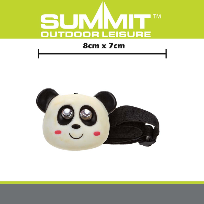 Panda Head Torch  Black - 8cm x 7cm