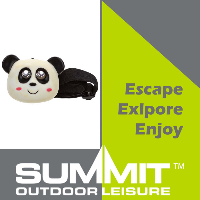 Panda Head Torch  Black - 8cm x 7cm