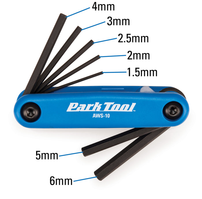 PARK TOOL AWS-10 Metric Folding Hex Wrench Set
