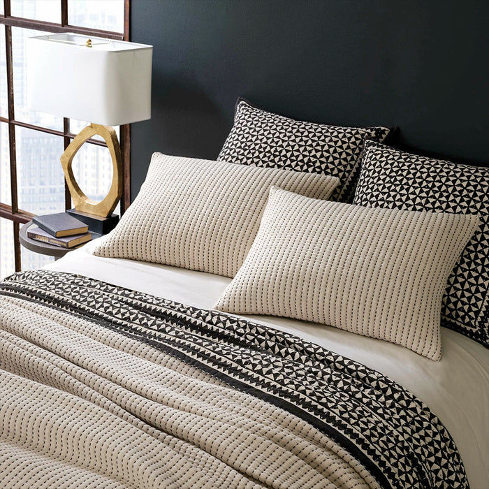 Pick Stitch Matelassé Sham • Natural - RSVP Style