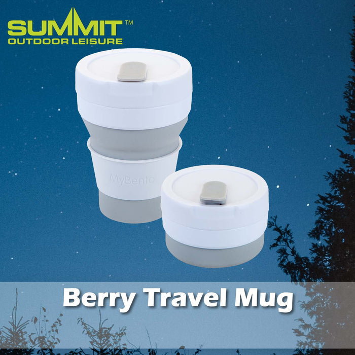 Pop Up Travel Mug Good for Days Out Berry - 13cm x 9cm