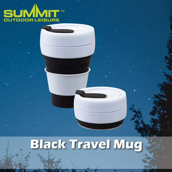 Pop Up Travel Mug Good for Days Out Black - 13cm x 9cm